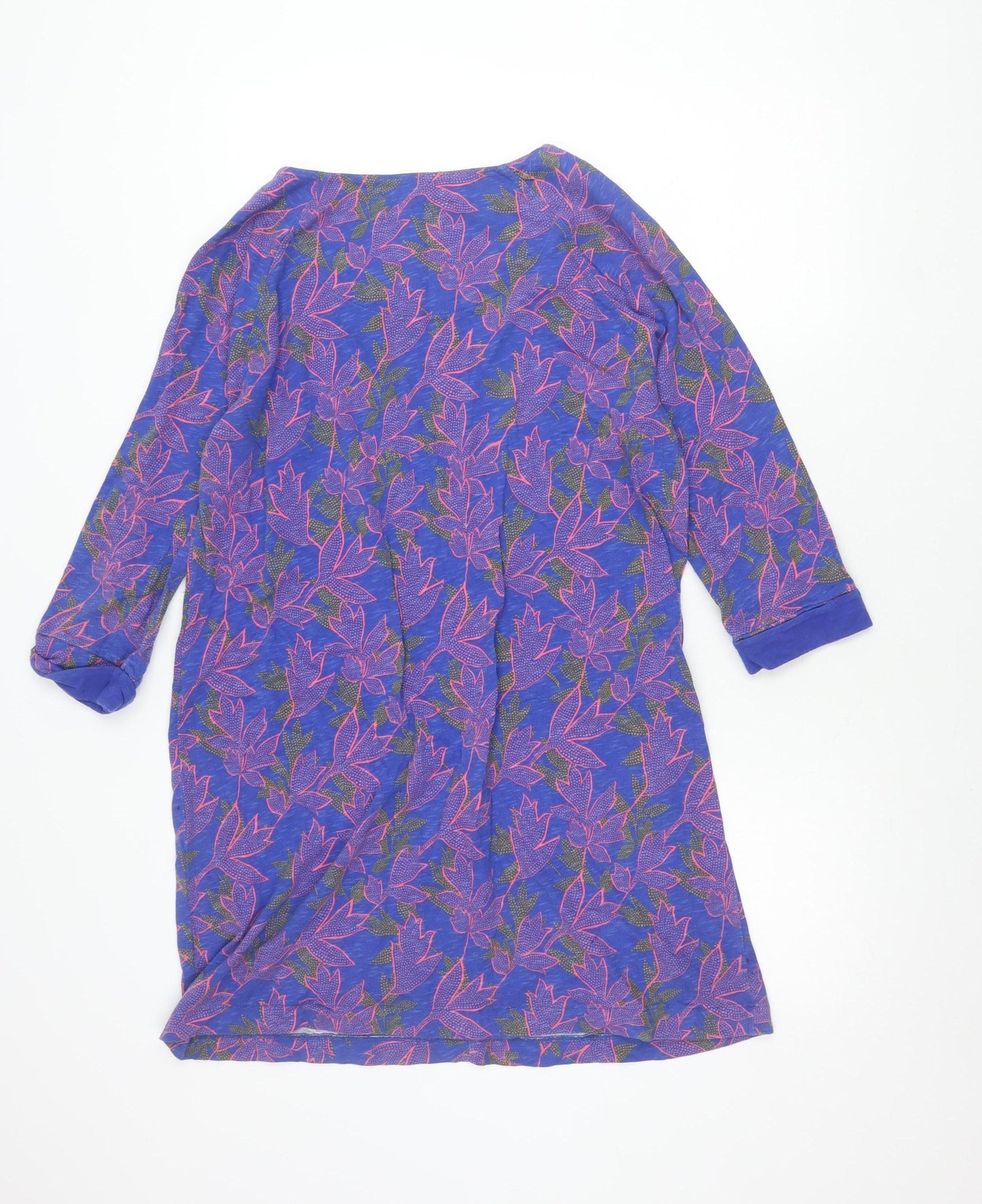 White Stuff Women’s Blue Floral Shift Dress Size 18 Cotton