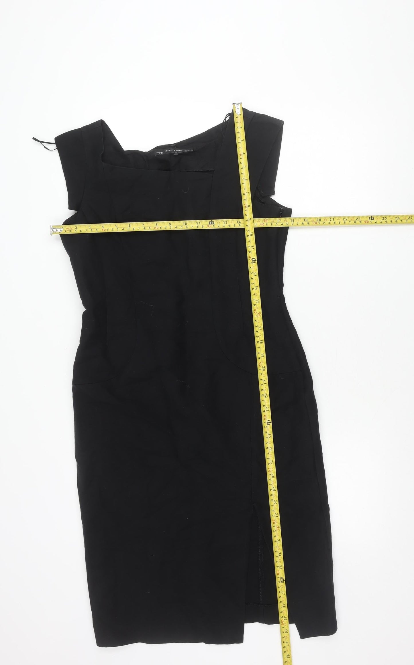 Zara Basic Women’s Black L Sheath Off Shoulder Knee Dress