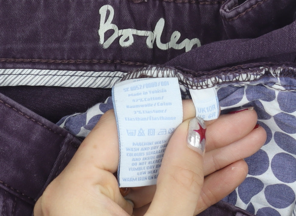 Boden Womens Purple Skinny Jeans Size 10 Slim Fit Stretch