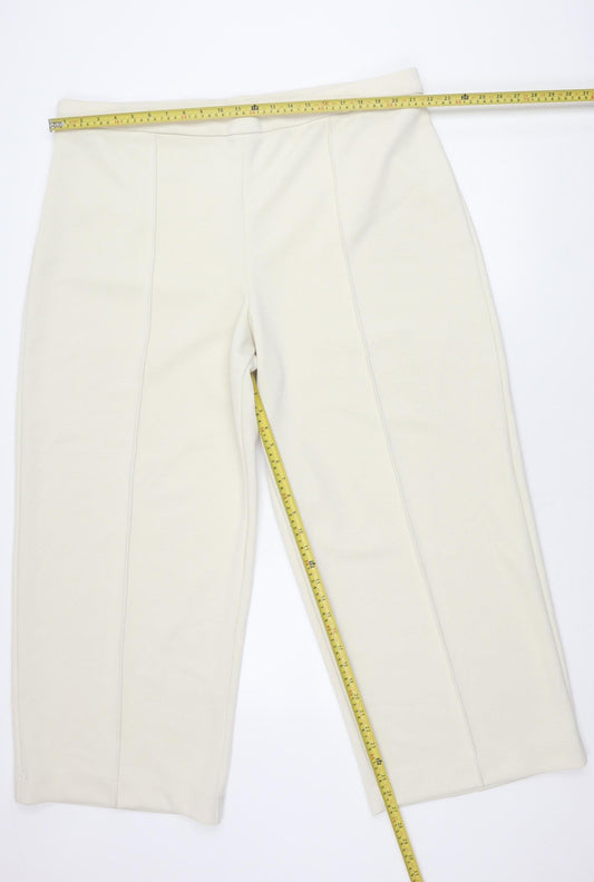 Marks and Spencer Womens Ivory Size 24 Straight Leg Trousers