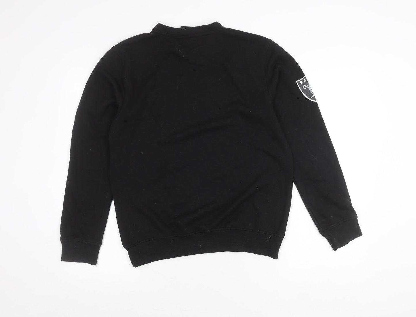 NFL Team Apparel Men’s Black Medium Pullover Sweatshirt Raiders Logo