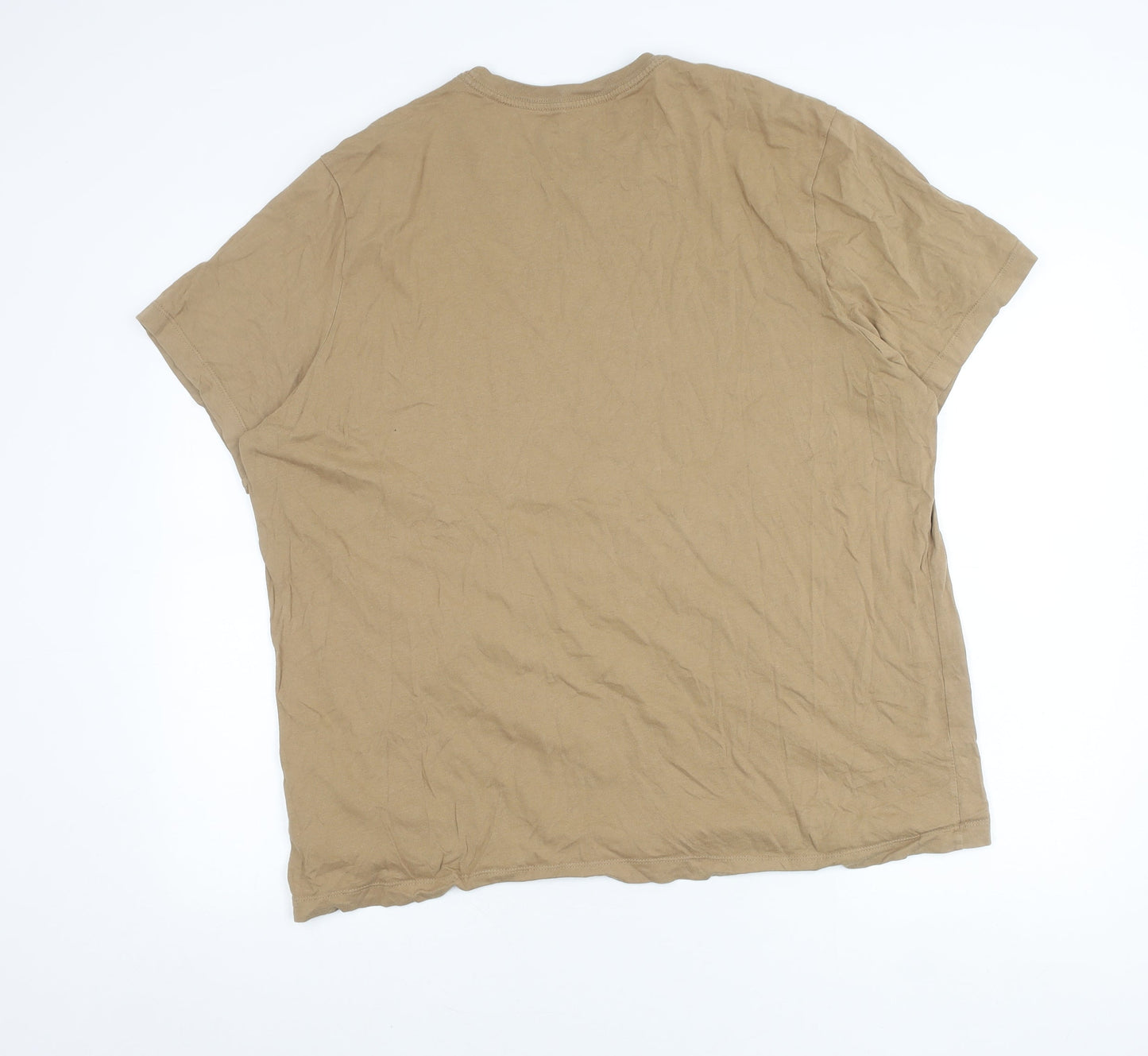 Nike Men's 2XL Brown Short Sleeve Crew Neck Cotton T-Shirt
