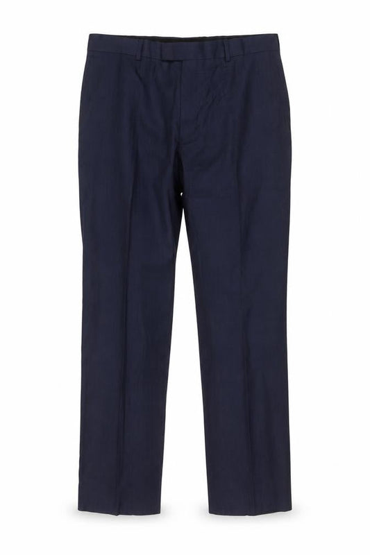 Jaeger Men’s Blue Wool Blend Dress Pants 36S Regular Fit Smart Trousers