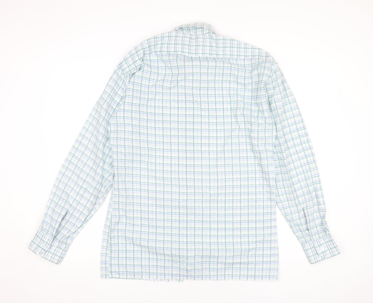 Pierre Leon Men's Multicoloured Check Long Sleeve Dress Shirt Size 15 Regular