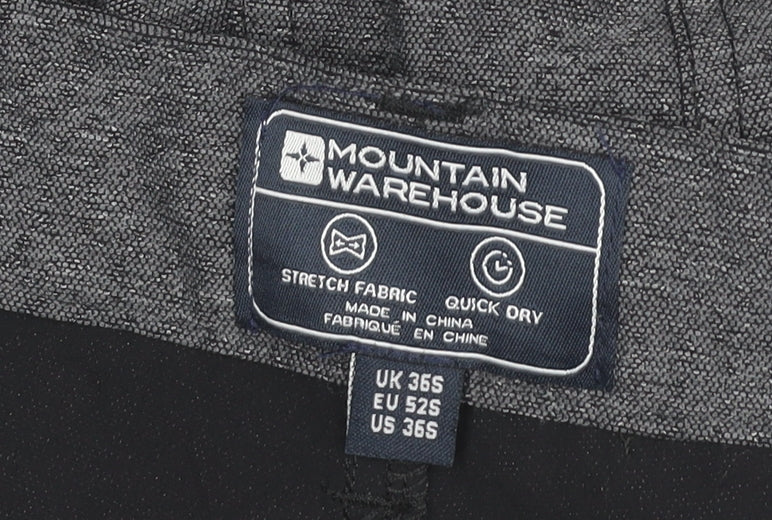 Mountain Warehouse Men’s Grey 36S Chino Trousers Stretch Quick Dry