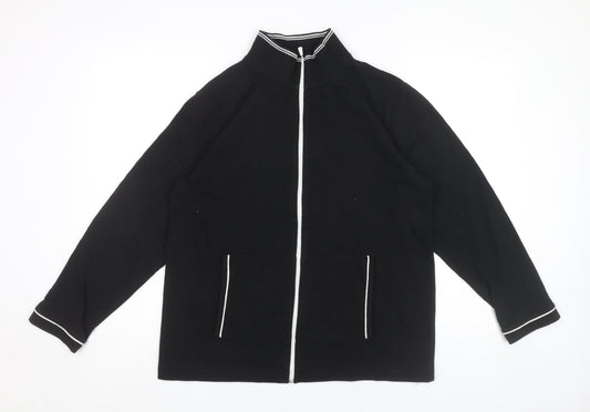 Villager Sport Men’s Black Full Zip Sweatshirt M Cotton Blend