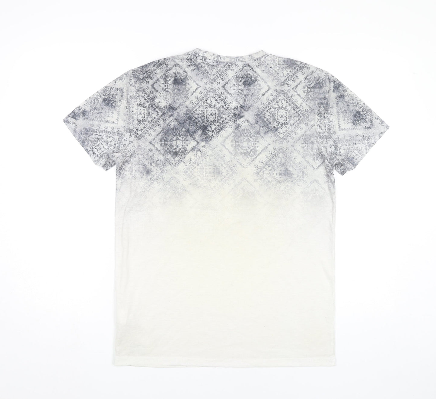 Firetrap Men's Grey Graphic Print Crew Neck T-Shirt Size M