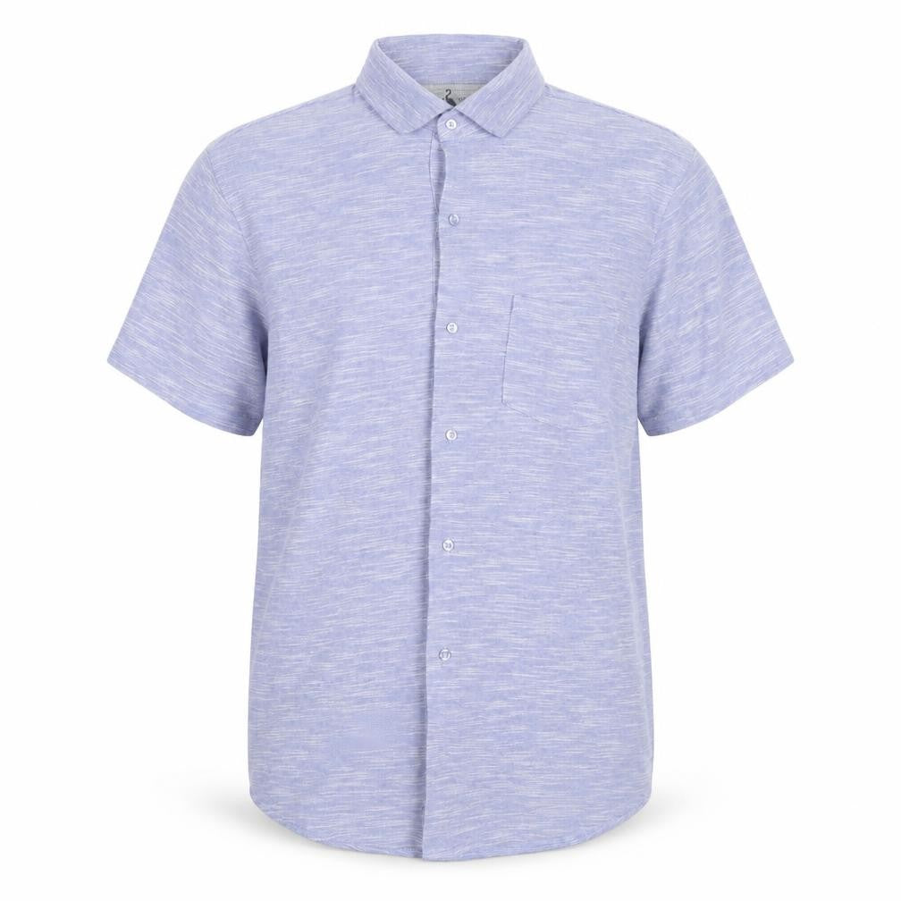 Tailorbyrd Men’s Blue Short Sleeve Button-Up Shirt Size L Casual