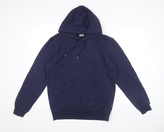 Puma Men’s Blue Pullover Hoodie Small Logo Hooded Sweatshirt