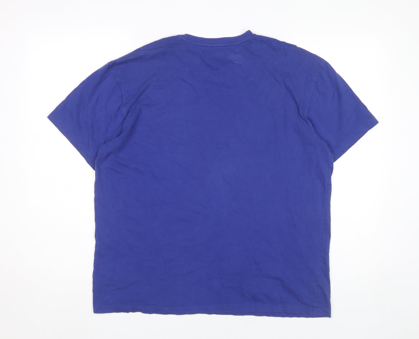 Ralph Lauren Men’s Blue Cotton Crew Neck Embroidered Logo T-Shirt M