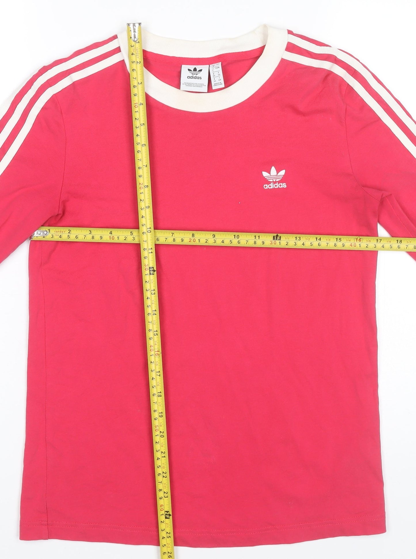 Adidas Womens Pink Long Sleeve Jersey T-Shirt Size 8