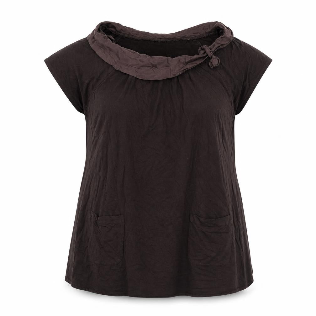 Next Maternity Womens Brown Size 14 Tunic Blouse Cowl Neck Stretch