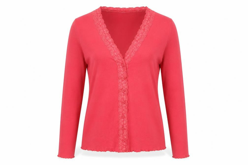 Womens UK Size 14 Lavender Hill Red 100% Cotton Blouse