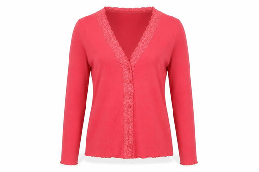 Womens UK Size 14 Lavender Hill Red 100% Cotton Blouse