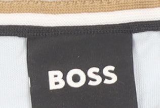 BOSS Men's Blue Cotton Crew Neck Short Sleeve T-Shirt Size M