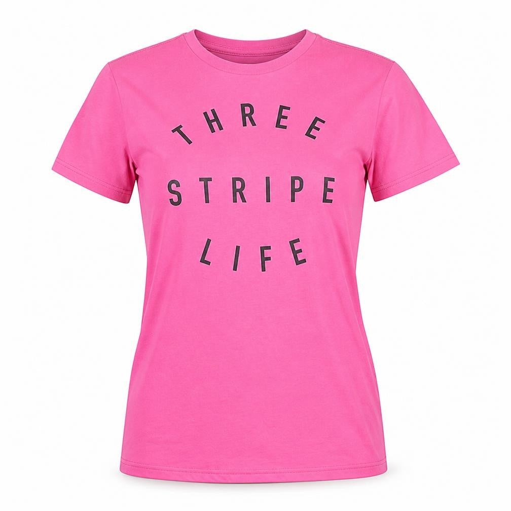 Womens UK Size L adidas Pink Polyester Blend T-Shirt