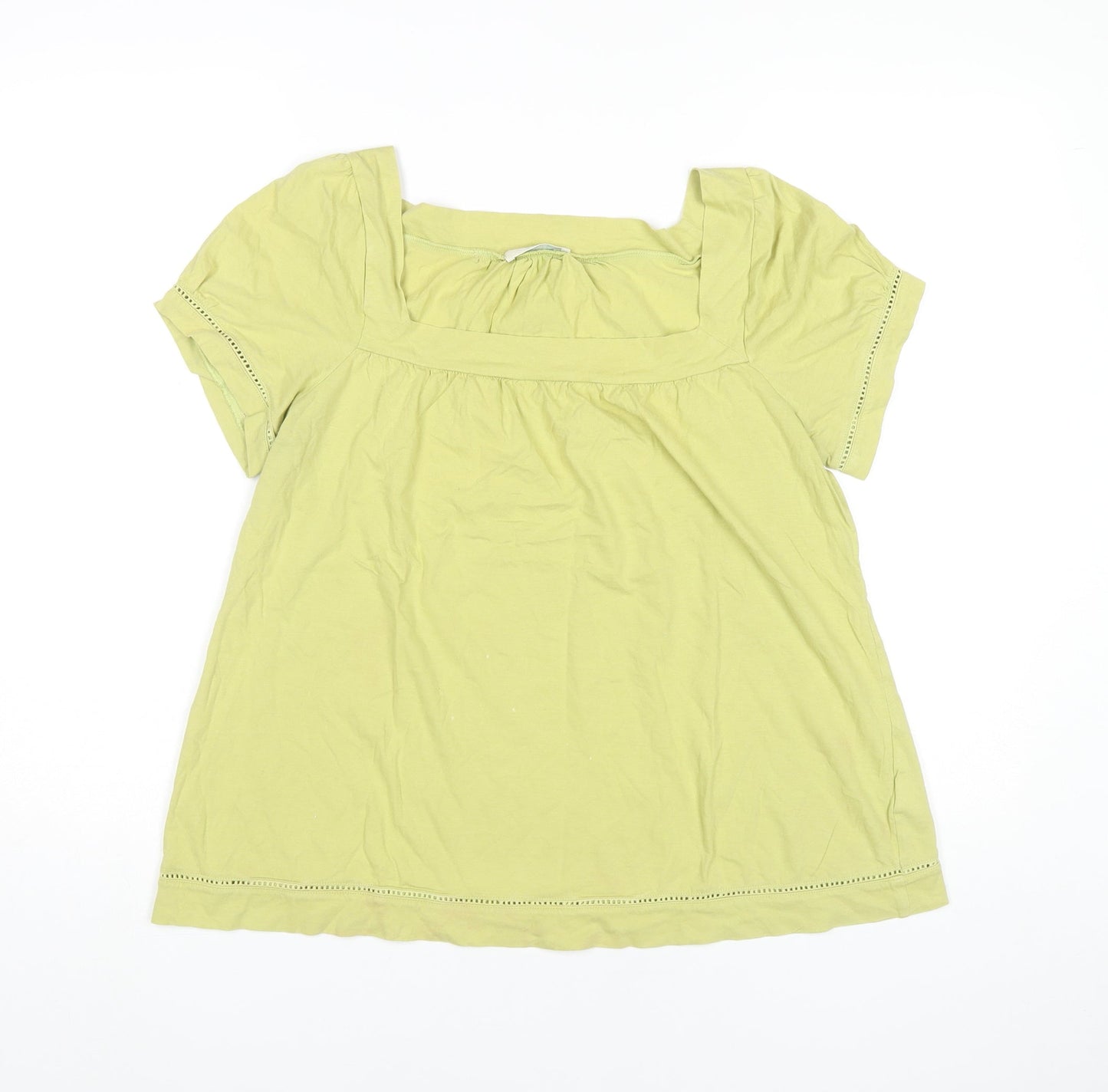 Marks and Spencer Women Green Cotton Tunic Blouse UK 16