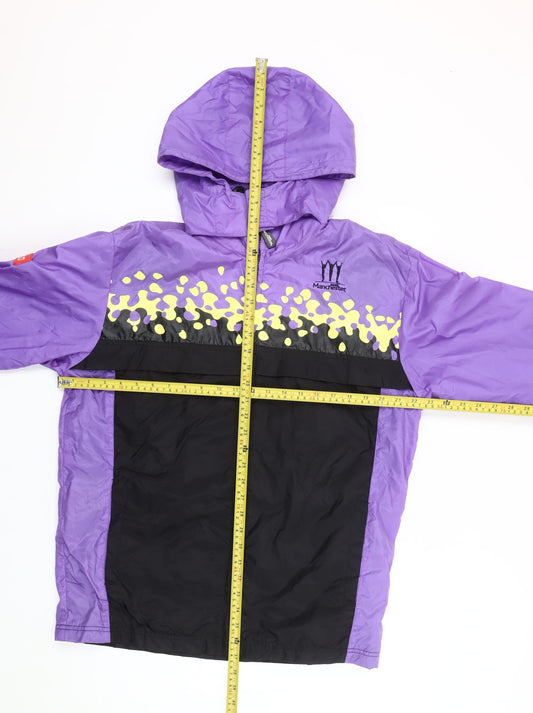 Manchester 2002 Commonwealth Games Men’s Purple Black Hooded Windbreaker Jacket Size S