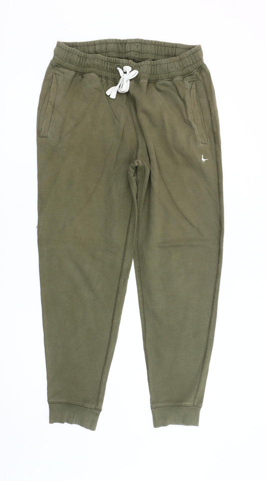 Jack Wills Men’s Green Jogger Sweatpants L Elastic Drawstring Pockets