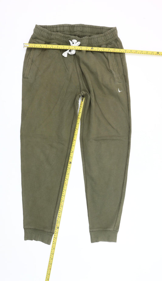 Jack Wills Men’s Green Jogger Sweatpants L Elastic Drawstring Pockets