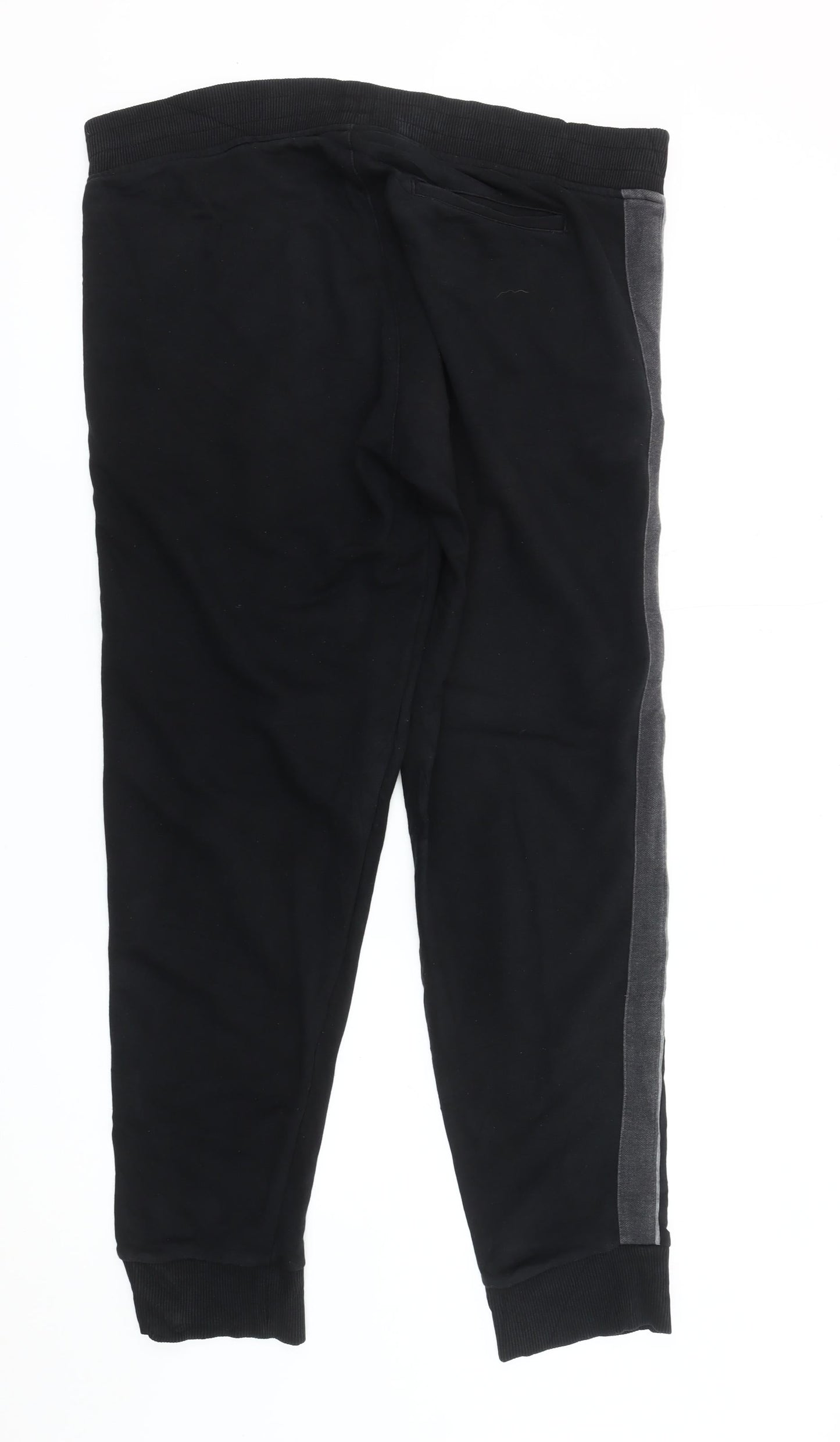 Calvin Klein Mens Black Jogger Trousers Size L Fleece Tapered