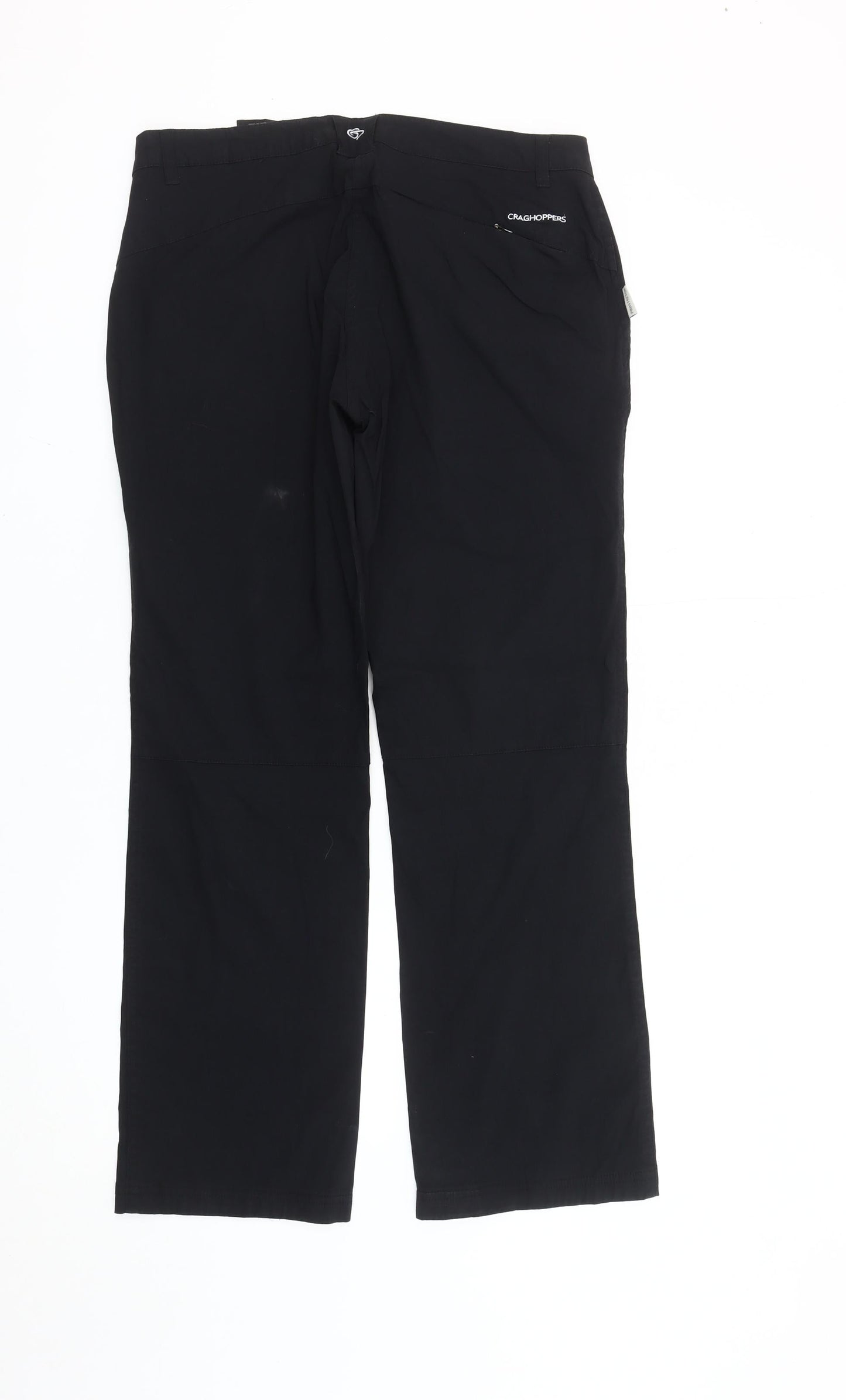 Craghoppers Womens Black Cargo Trousers Size 12 Regular Outdoor Travel