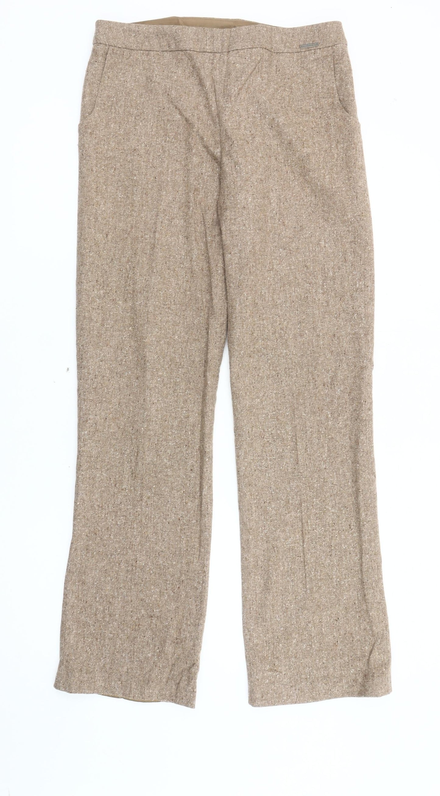 Ted Baker Women’s Beige Wool Blend Dress Pants Trousers Size 10