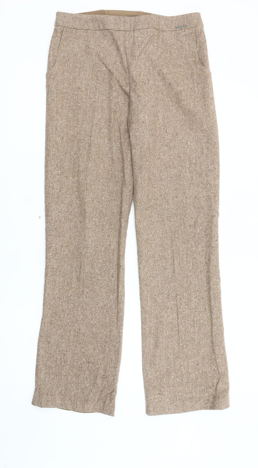 Ted Baker Women’s Beige Wool Blend Dress Pants Trousers Size 10