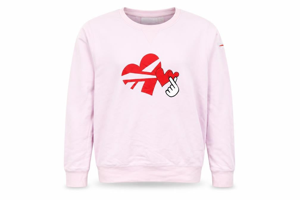 Womens UK 10 Regular Reebok Pink Pullover Sweatshirt