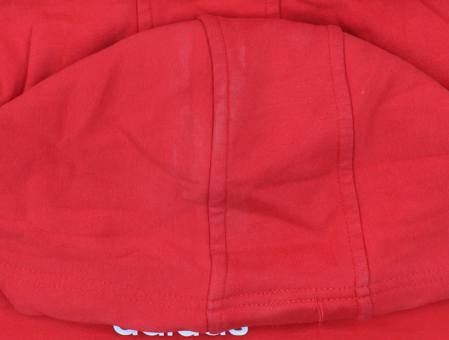 Adidas Womens Red Hoodie Sweatshirt UK 16 XL 1/2 Zip Cotton