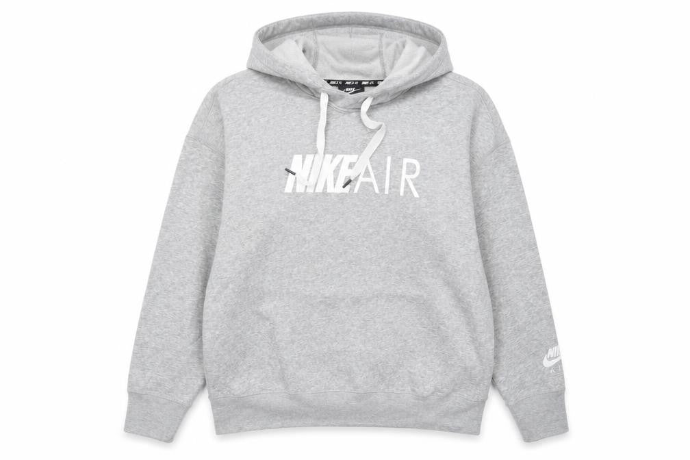 Womens UK 10 Relaxed Nike Grey Pullover Hoodie