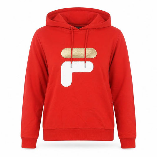 Womens UK 8 Regular FILA Red Pullover Hoodie
