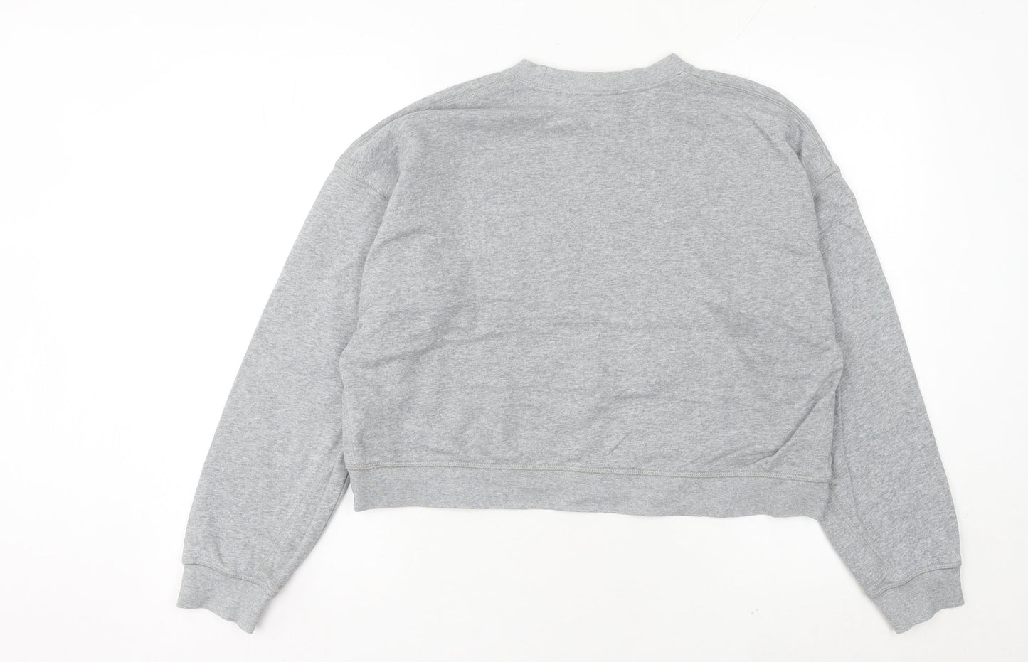 Nike Womens Grey Logo Pullover Sweatshirt Size 10 Regular Fit