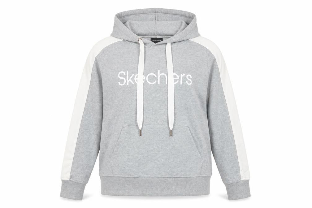 Womens UK 8 Regular Skechers Grey Pullover Hoodie