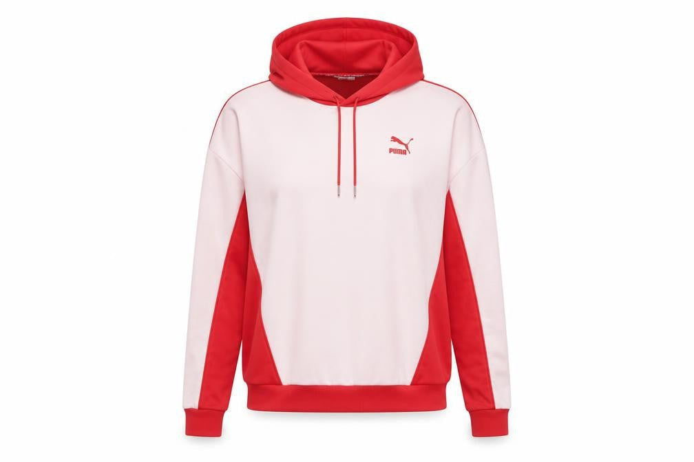Womens UK 10 Regular PUMA Red Pullover Hoodie