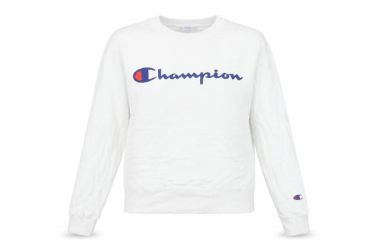 Womens UK XS Regular Champion White Pullover Sweatshirt