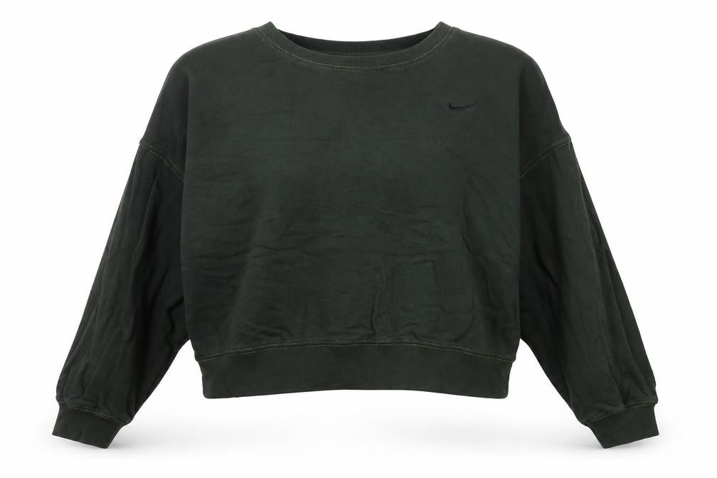 Womens UK 10 Regular Nike Green Pullover Sweatshirt