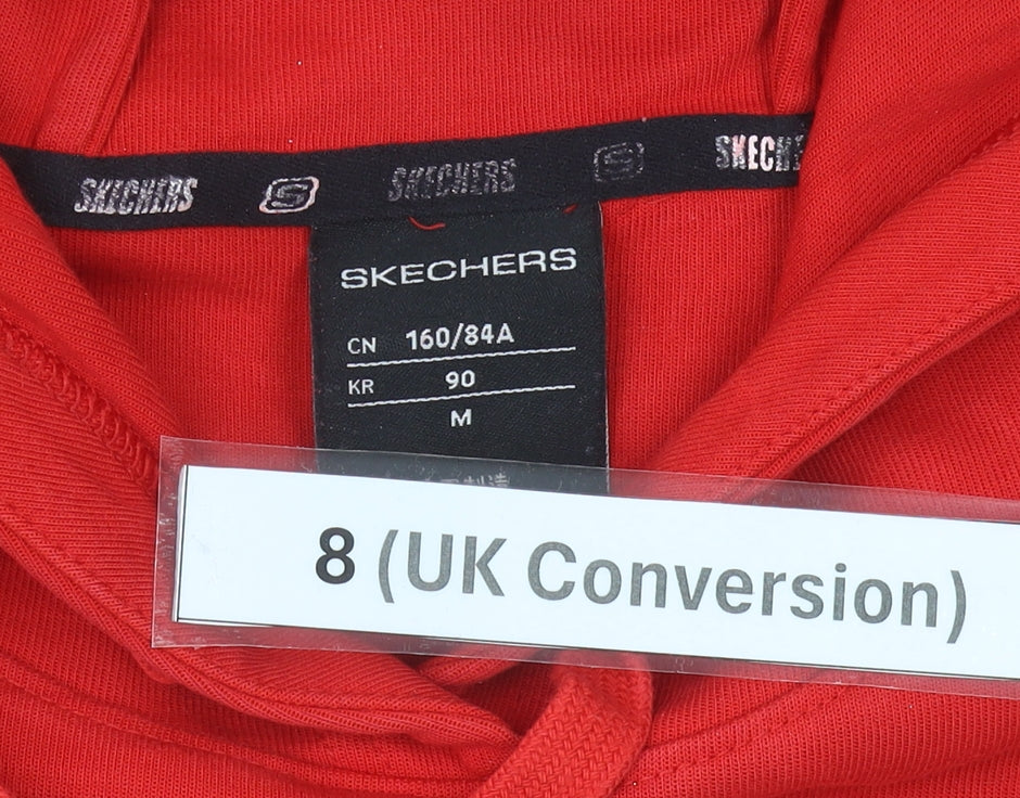 Skechers Women’s Red Logo Jumper Dress Size 8 Hoodie Casual
