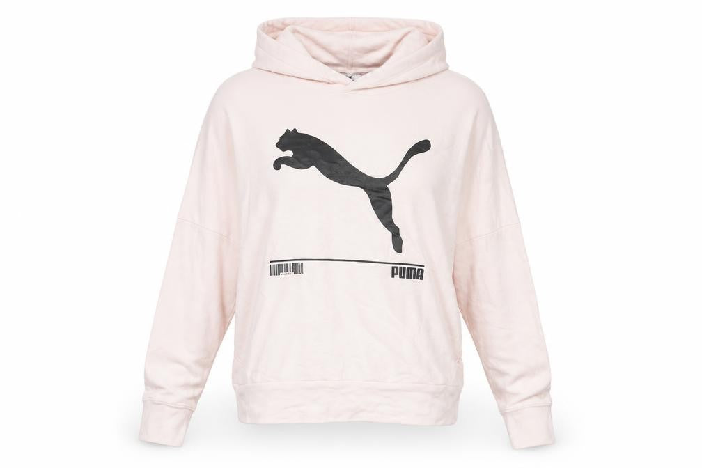 Womens UK 10 Regular PUMA Pink Pullover Hoodie