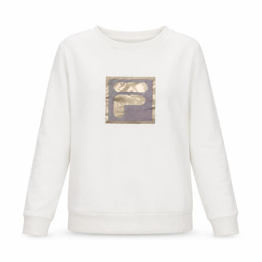 Womens UK 10 Regular FILA White Pullover Sweatshirt