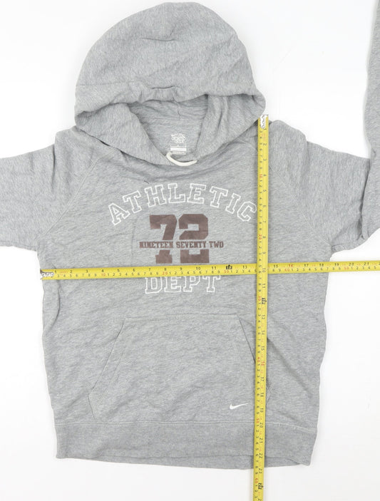 Nike Women’s Grey Hoodie Size 10 Athletic Dept Graphic Pullover