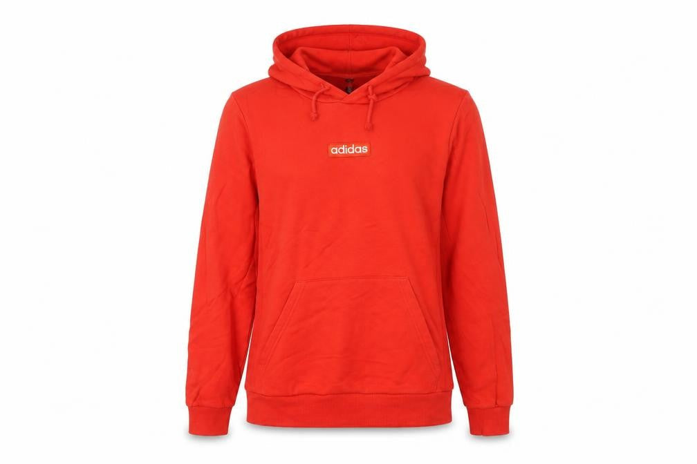 Womens UK 14 Regular adidas Red Pullover Hoodie