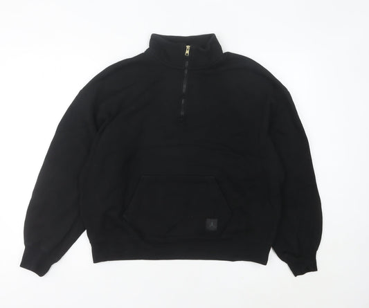 Jordan Womens Black Size 6 Pullover 1/2 Zip Sweatshirt