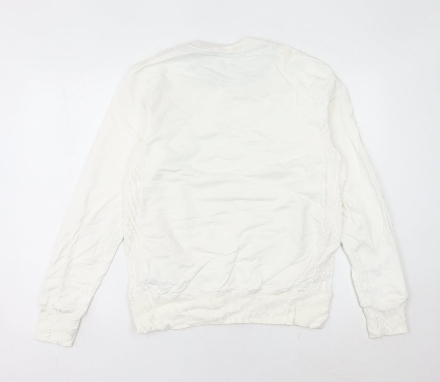 Nike Womens White Sweatshirt Size 12 Regular Fit Pullover