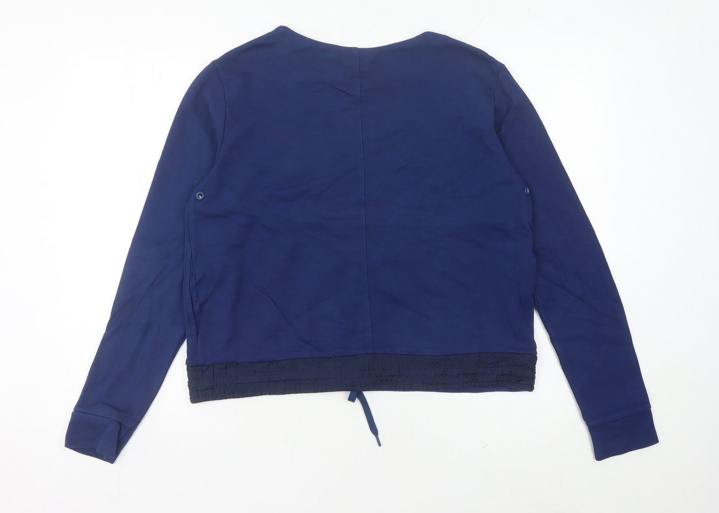 Nike Women’s Blue Sweatshirt UK 12 Cotton Blend Drawstring Hem