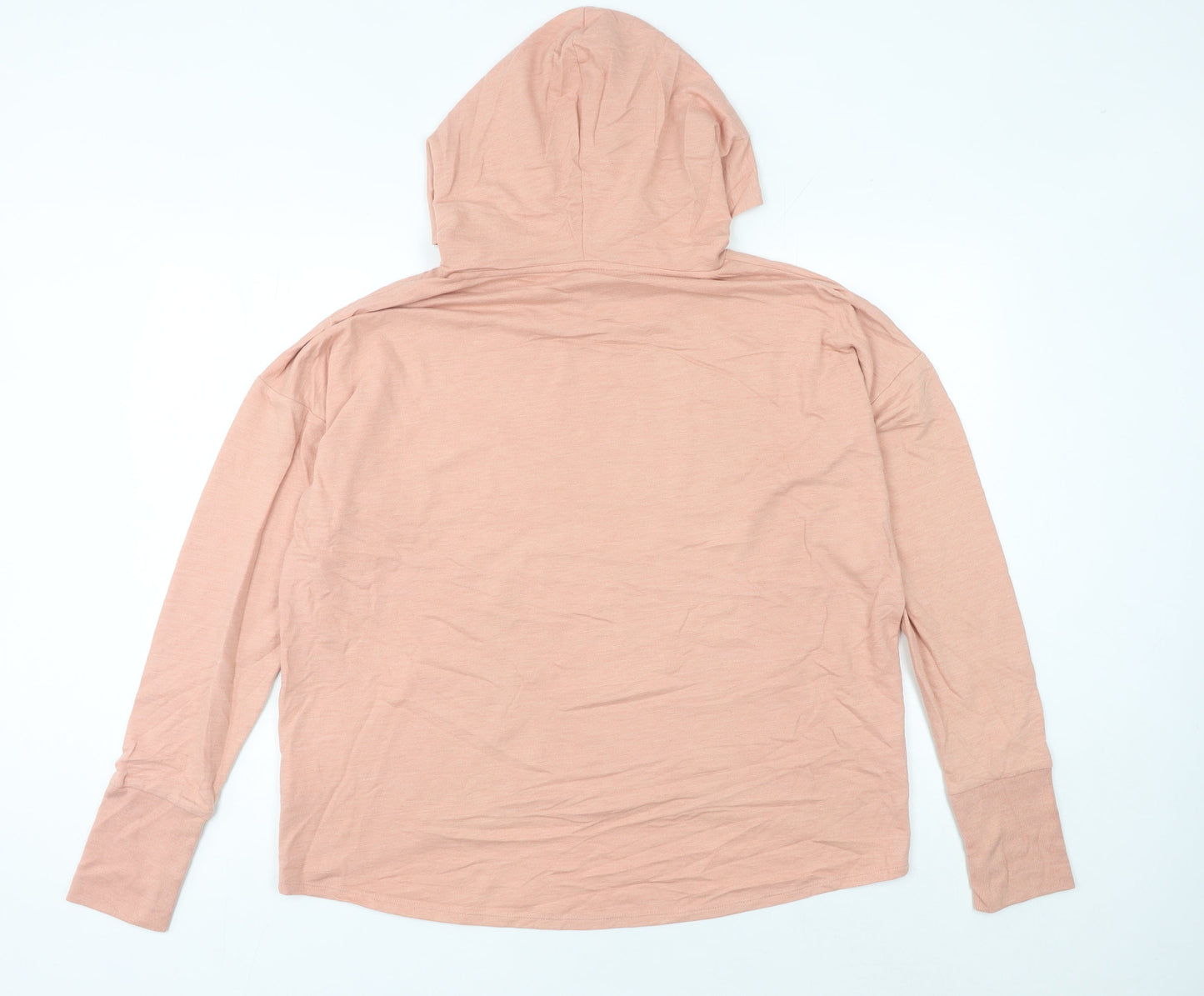 Calvin Klein Women’s Pink Pullover Hoodie L Long Sleeve Logo Casual