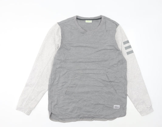 Adidas Neo Women's Grey Sweatshirt Size 16 UK Crew Neck Long Sleeve