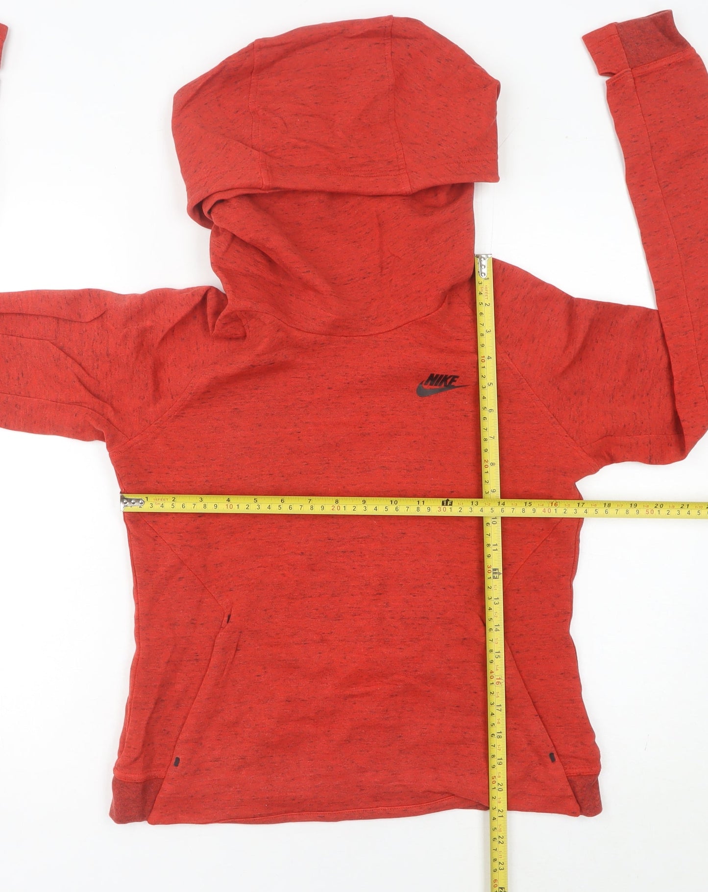 Nike Women’s Red Pullover Hoodie Size 8 UK Cotton Blend