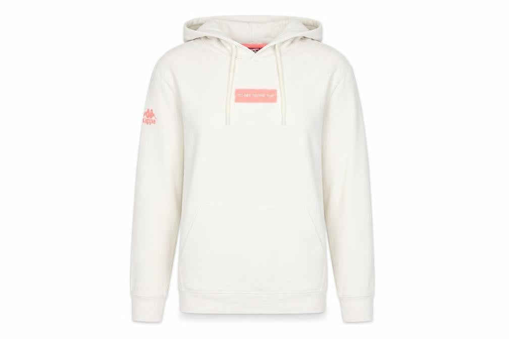 Womens UK 8 Regular Kappa White Pullover Hoodie