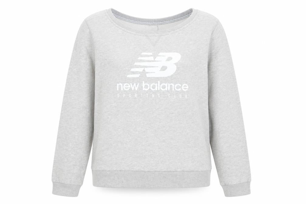Womens UK 14 Regular New Balance Grey Pullover Sweatshirt
